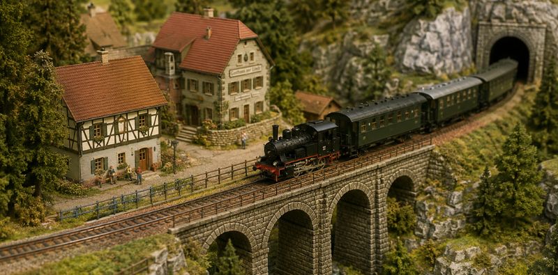 Zugdiorama für das hobby Modelleisenbahn